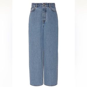 Ganni oversized rigid straight-leg jeans